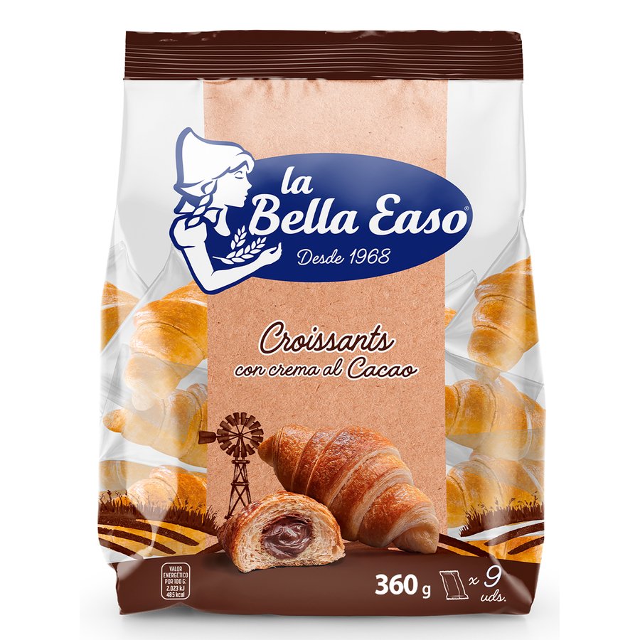 Croissants con crema al cacao BELLA EASO 9 unidades 360 g