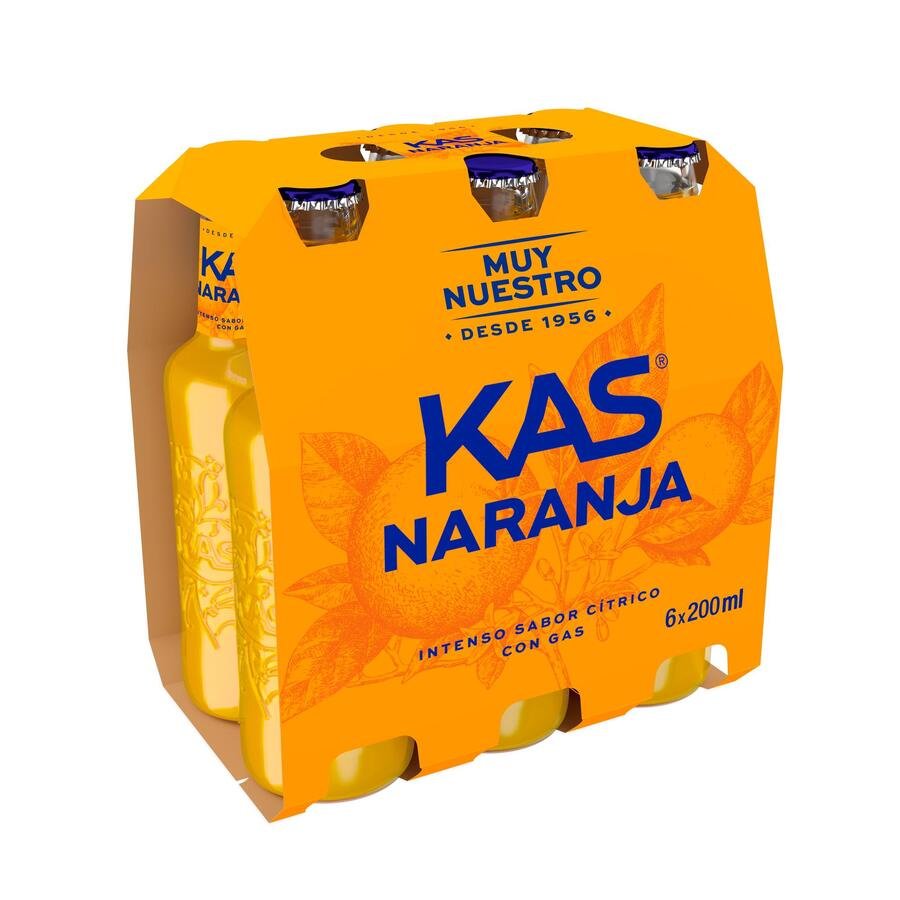 Refresco KAS naranja pack 6x20 cl